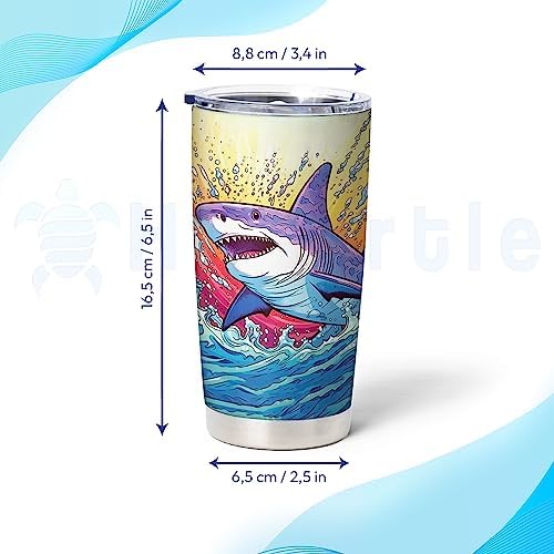 Hyturtle Shark Lover Gift Tumbler for Women