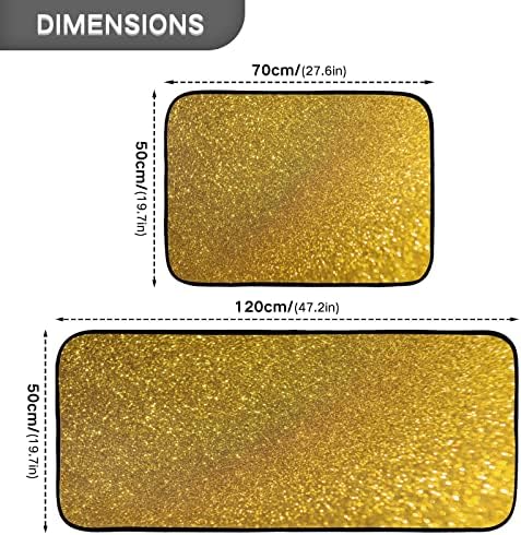 Glistening Glitter Kitchen Mat Set
