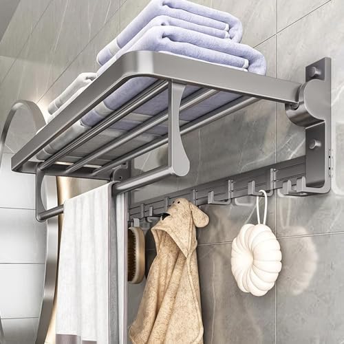 Efficient Towel Rack Wall-Mounted Space Aluminum Towel Holder