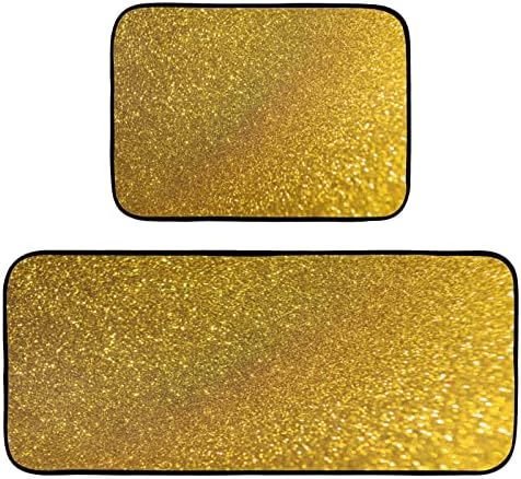 Glistening Glitter Kitchen Mat Set