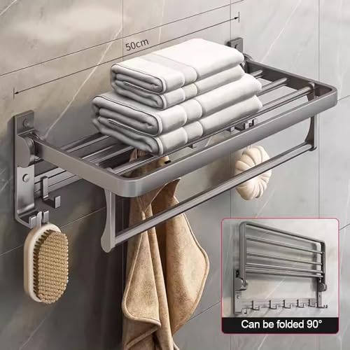 Efficient Towel Rack Wall-Mounted Space Aluminum Towel Holder