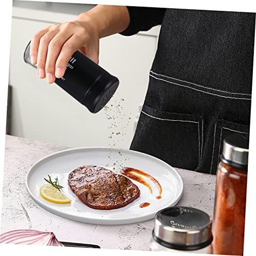 Glass Spice Bottles Set Portable Kitchen Air Tight Dispenser Reusable Condiment Containers