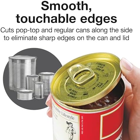 Proctor Silex Electric Can Opener Hands-Free Rechargeable Self-Aligned Compact
