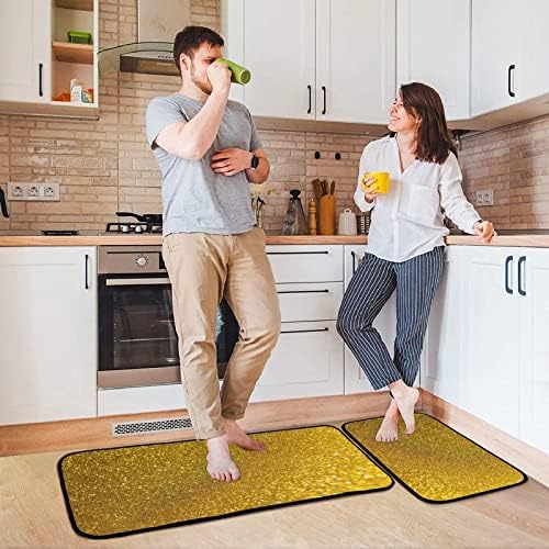 Glistening Glitter Kitchen Mat Set
