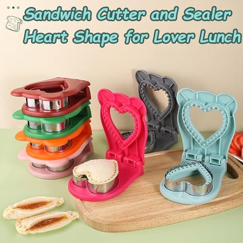 Heart-shaped Sandwich Cutter and Sealer with Crustless Design