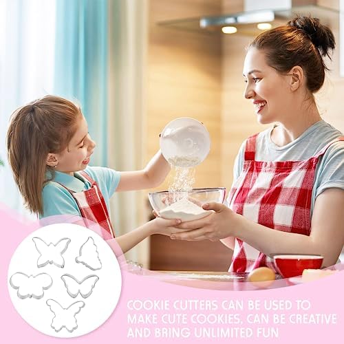 Cute Butterfly Cookie Cutters 5Pcs - Baking Party Supplies