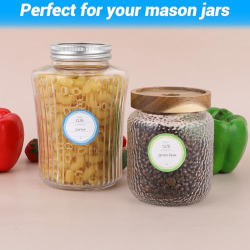 90Pcs Waterproof Canning Labels Round 16 Inch