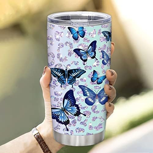 Hyturtle Custom Name Butterfly Design 20oz Tumbler With Lid