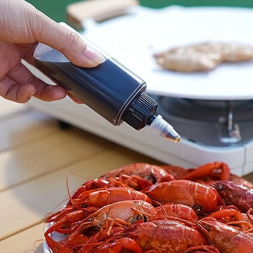 Yardwe 4Pcs Small Condiment Squeeze Bottles for Ketchup BBQ Sauce Dressing Syrup