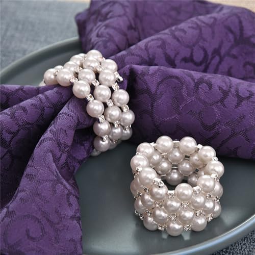 Elegant Pearl Napkin Rings - Add a Touch of radiance for any Occasion