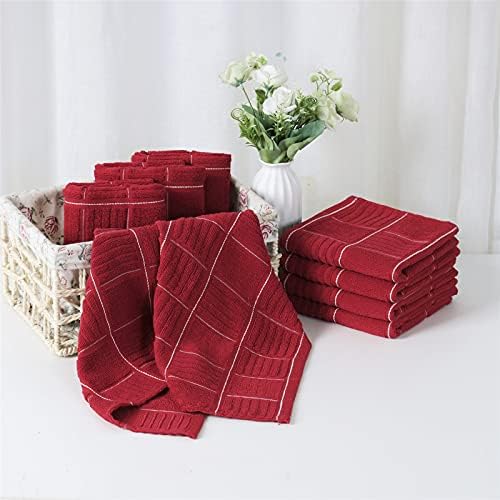 Glynniss Red Kitchen Towels and Dishcloths Set of 8