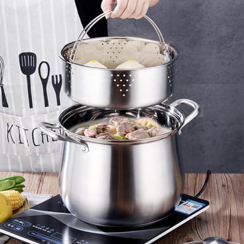 Stainless Steel Oyster Steamer Pot Dual Handles Premium Cooking Experience