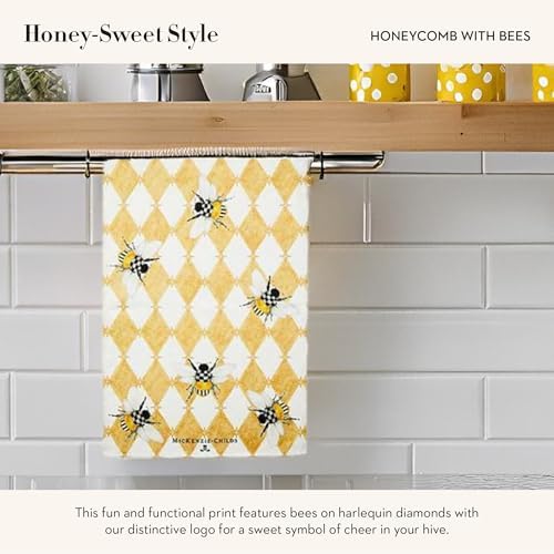 Mackenzie-Childs Honeycomb Cotton Dish Towel with Bees