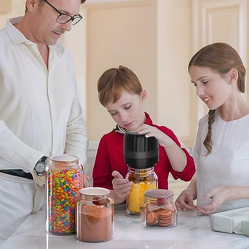GITOO Electric Mason Jar Vacuum Sealer Kit with 1300mAh Batterywide regular mouths covered