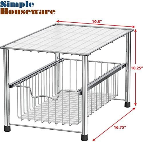 Simple Houseware - Stackable Metal Storage Rack