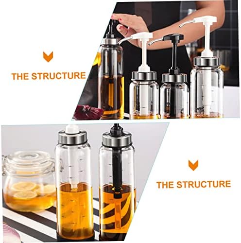 Mikinona 500ml Honey Jam Dispenser Bottle with Metal Pump