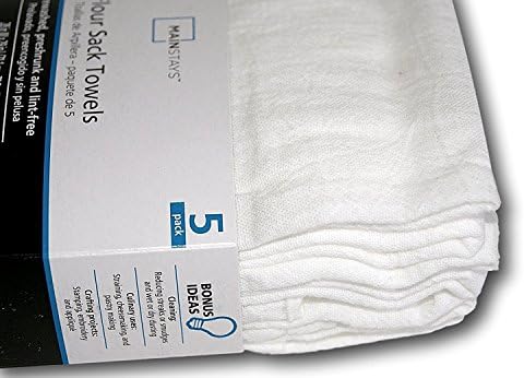 Mainstay White Flour Sack Towels - 18x28 5-Pack