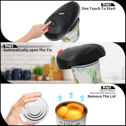Senior-Friendly Electric Can Opener with Smooth Edge
