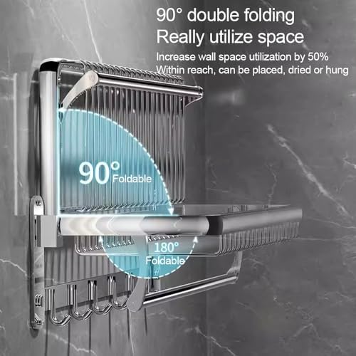 ANBKStainless Steel Towel Shelf for Bathroom Efficient Durable and Stylish