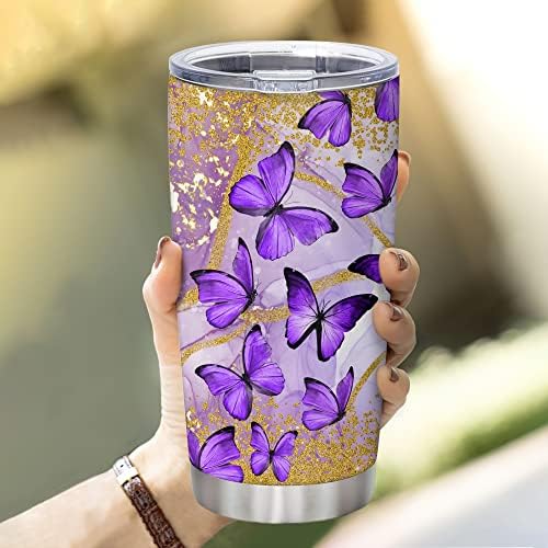 Hyturtle Personalized Butterfly Lover Stainless Steel Tumbler
