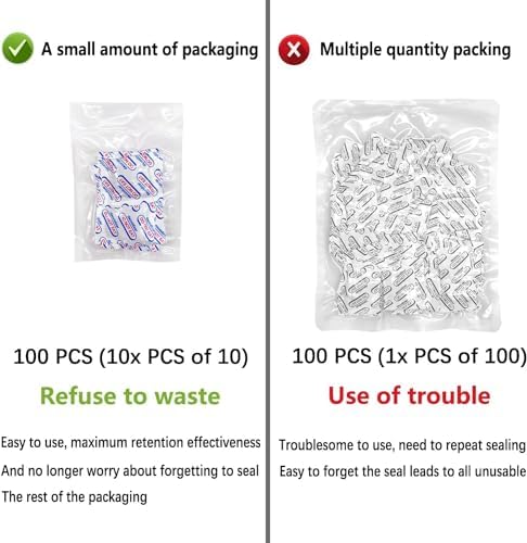 Oxygen Absorbers 300CC 100 PCS for Food Storage