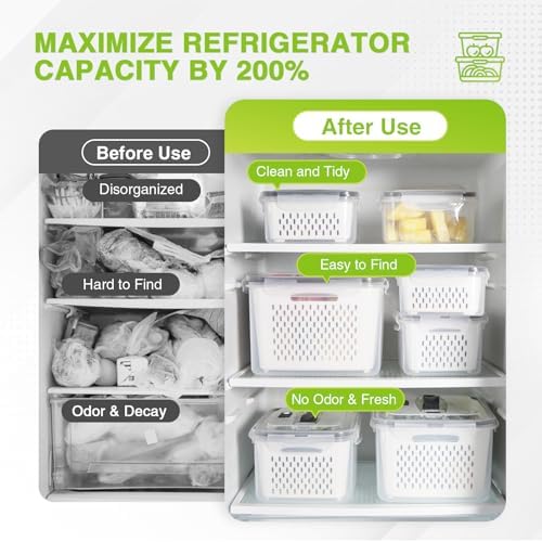 Fresh Preserving Fruit Vegetable Containers Set