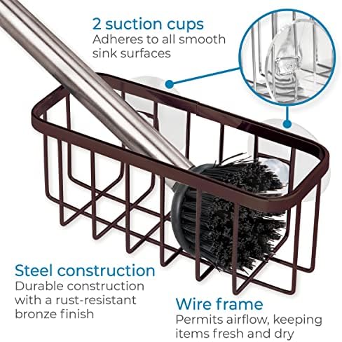 InterDesign Gia Sink Suction Holder for Kitchen Bathroom Use