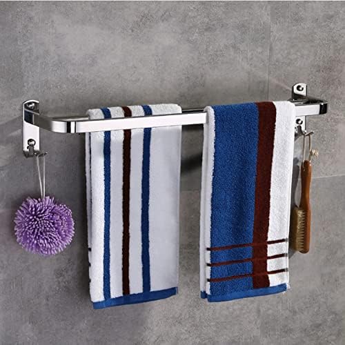 Stainless Steel Towel Rail Rack with 2 Hooks