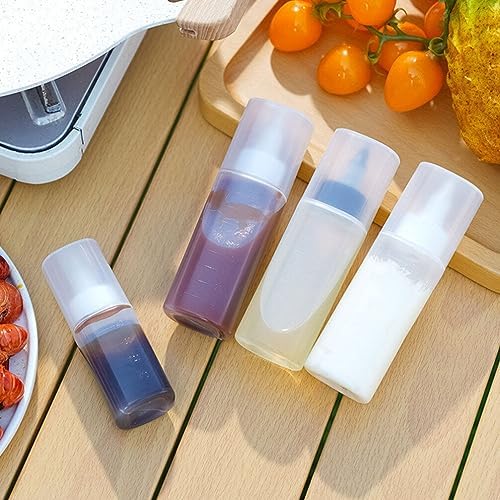 Yardwe 4Pcs Small Condiment Squeeze Bottles for Ketchup BBQ Sauce Dressing Syrup