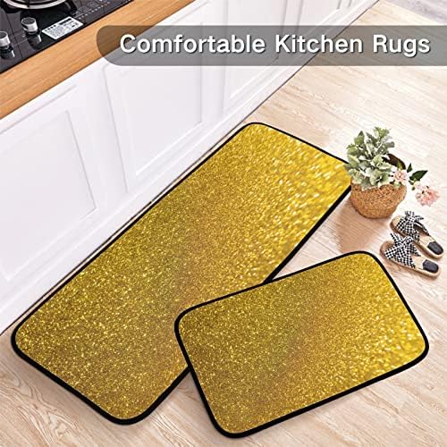 Glistening Glitter Kitchen Mat Set
