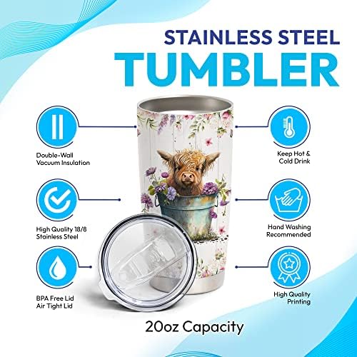 Personalized Stainless Steel Tumbler for Coffee Drinkers Up to 20 oz