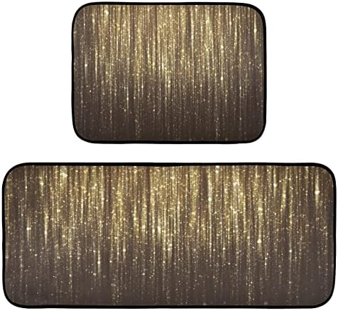 Exnundod Gold Bright Bling Kitchen Rug Mats