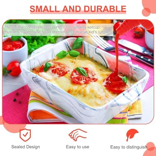 CARONIN 4PCS Mini Condiment Squeeze Bottles