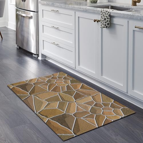 VKJSIPNon-Slip Stone Print Kitchen Mat