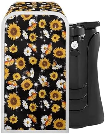 Butterflies Electric Can Opener Cover Up Water Resistant Lightweight Sunflowers Print