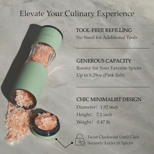 Sage Salt and Pepper Mill Set
