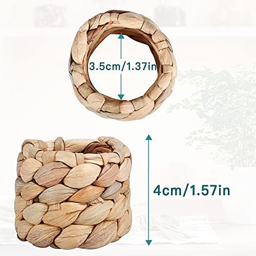 Worldity Napkin Rings Set of 8 Farmhouse Style