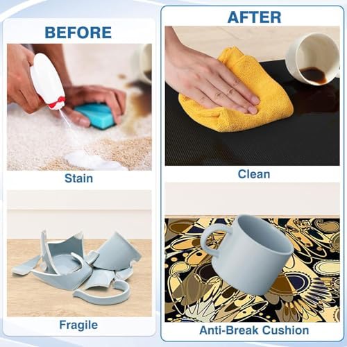 Paisley Kitchen Rugs 2 Piece Set Anti Fatigue Comfort Standing Mat