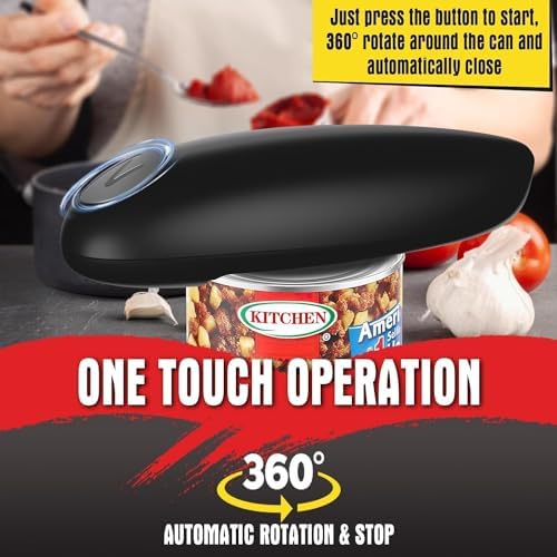 Electric Can Opener with One-Touch Operation for Seniors