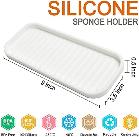 Gosmol Silicone Kitchen Sink Organizer Heat-Resistant Organizer for Cleaners more