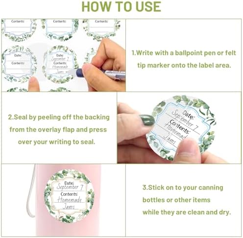 Eco-Friendly 300-Count Water-Resistant Canning Labels