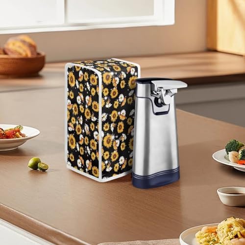 Butterflies Electric Can Opener Cover Up Water Resistant Lightweight Sunflowers Print