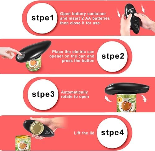 Powerful Electric Can Opener - Easy Secure Can Openings