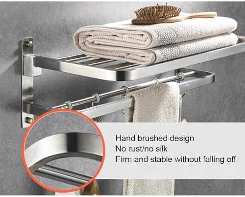 50cm Space-Saving Towel Rack for Bathroom or Closet Use