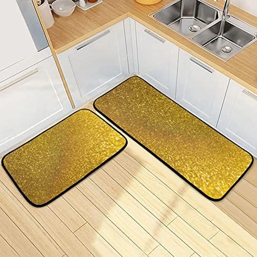 Glistening Glitter Kitchen Mat Set