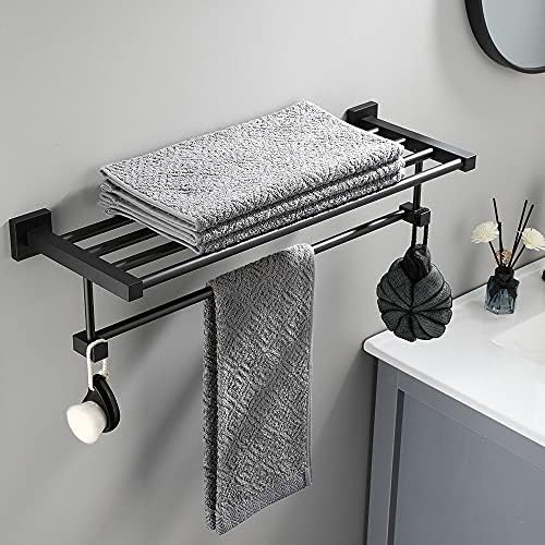 Bath Towel Rack Wall-Mounted Aluminum Shelf 60Cm