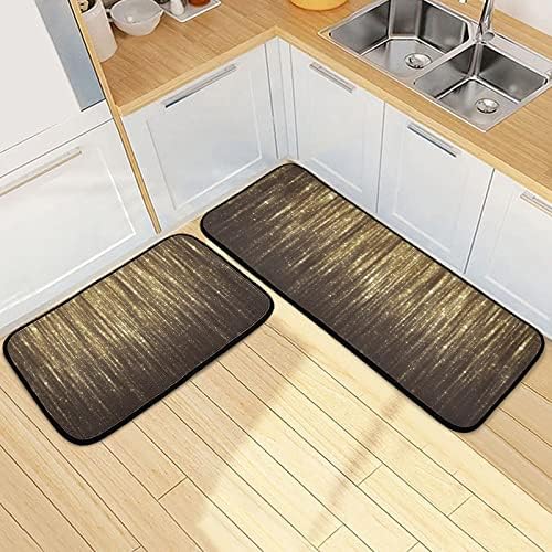 Exnundod Gold Bright Bling Kitchen Rug Mats