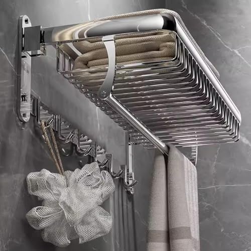 ANBKStainless Steel Towel Shelf for Bathroom Efficient Durable and Stylish