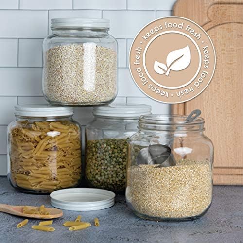 6-Pack Mason Jars for Fermenting Pickling and Storing BPA-Free