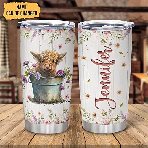 Personalized Stainless Steel Tumbler for Coffee Drinkers Up to 20 oz